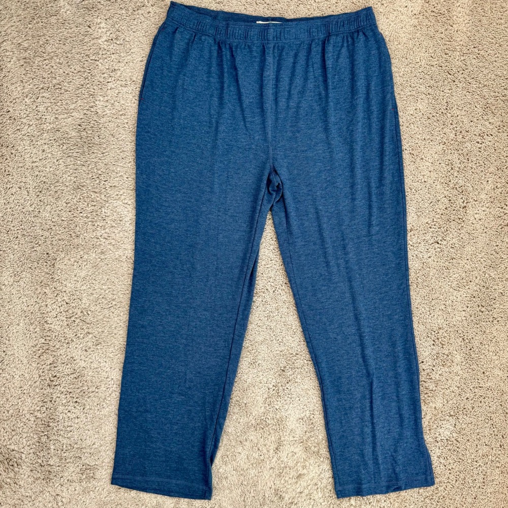 Tommy Bahama Lounge Sleep Pants Mens XL Blue Heathered Elastic Waist Drawstring - Picture 10 of 11